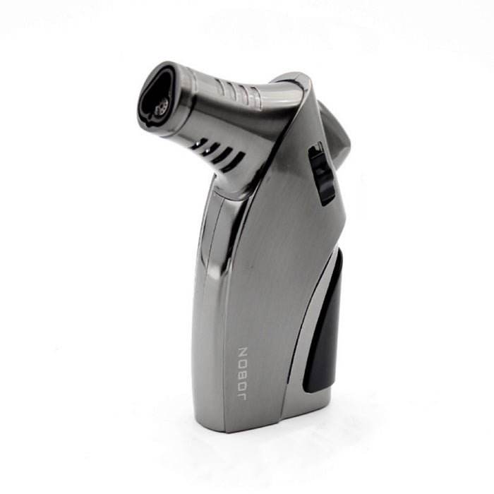 Jobon Metal Triple Jet Flame Lighter Gun Metal Grey - Bong Empire