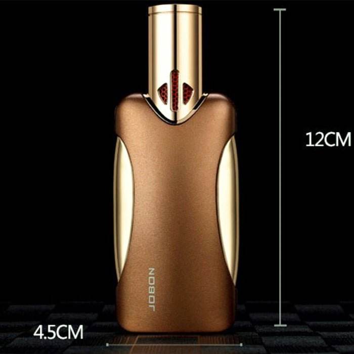 Jobon Quadruple Jet Flame Lighter Gold - Bong Empire