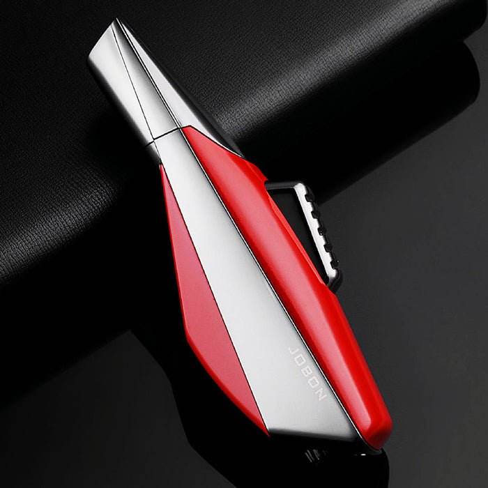 Jobon Superior Strong Metal Single Jet Flame Lighter Red - Bong Empire
