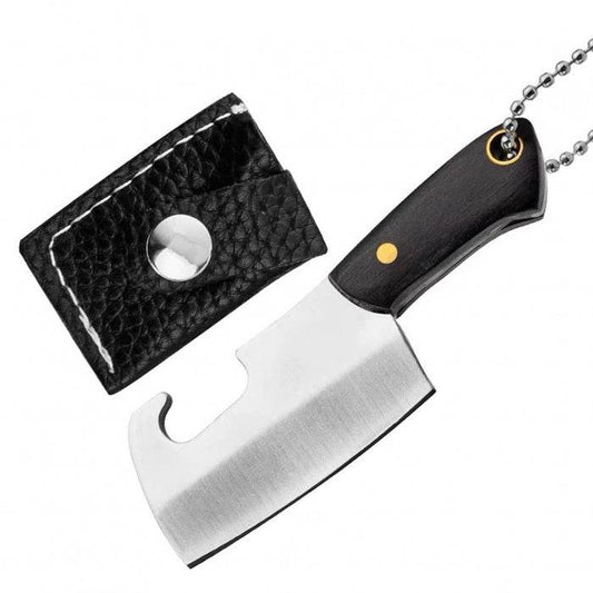 Stainless Steel Mini Knife With Sheath Keychain Set G - Bong Empire