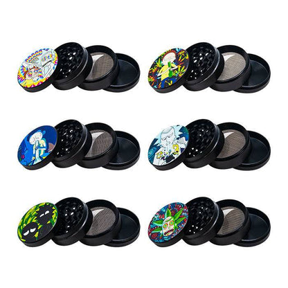 Rick & Morty Zinc Alloy 4 Layers Grinder 40mm - Bong Empire