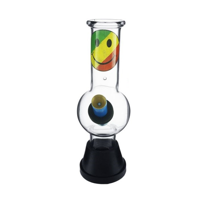 MWP Smiley Face Glass Bong 19cm - Best Bongs And More