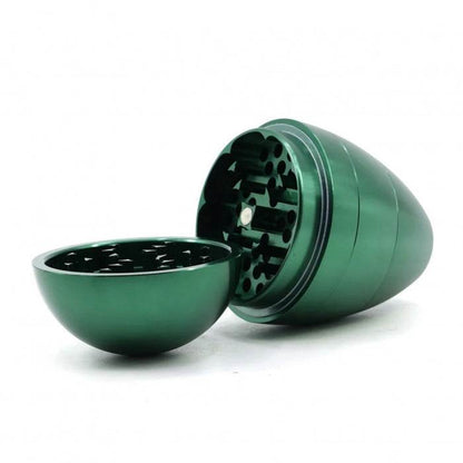 Tumbler Egg Style Green Aluminium 4 Layers Grinder - Bong Empire