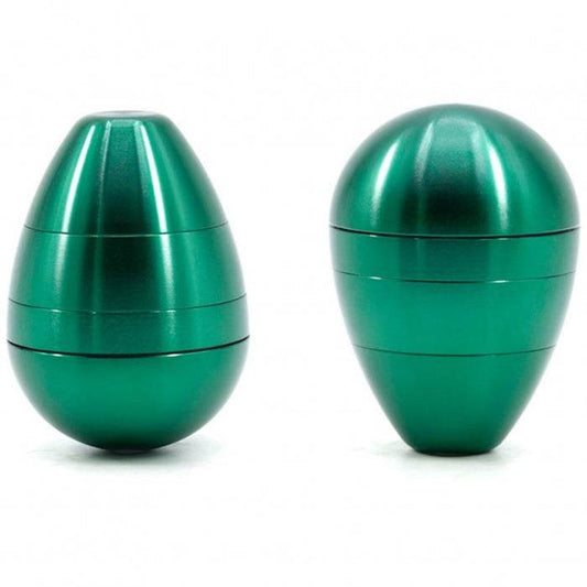Tumbler Egg Style Green Aluminium 4 Layers Grinder - Bong Empire