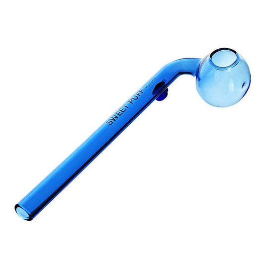 Blue Sweet Puff Glass Pipe 14cm - Bong Empire
