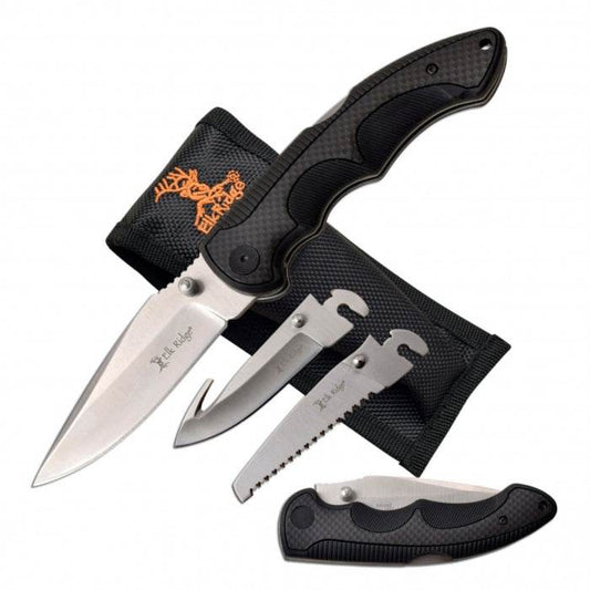 Elk Ridge Interchangeable Blade Folding Knife 12cm - Bong Empire