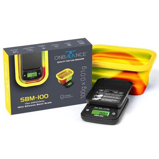 On Balance Digital Scales With Rasta Silicone Collapsible Bowl 0.01g-100g - Bong Empire