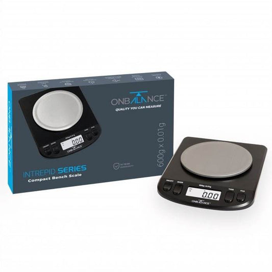 On Balance Intrepid Series Compact Bench Scales 0.01g-600g - Bong Empire