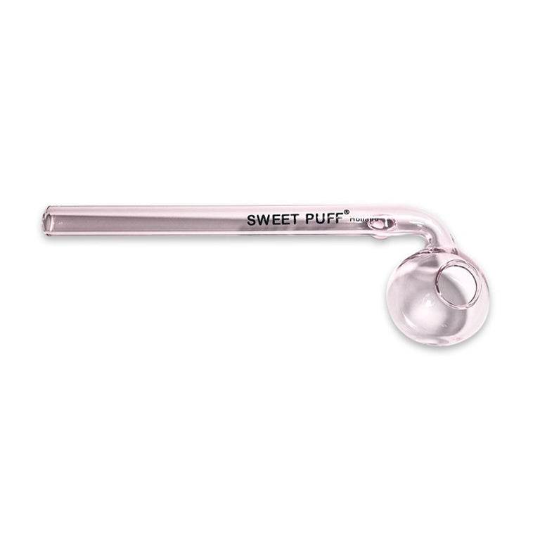 Pink Sweet Puff Glass Pipe 14cm - Bong Empire