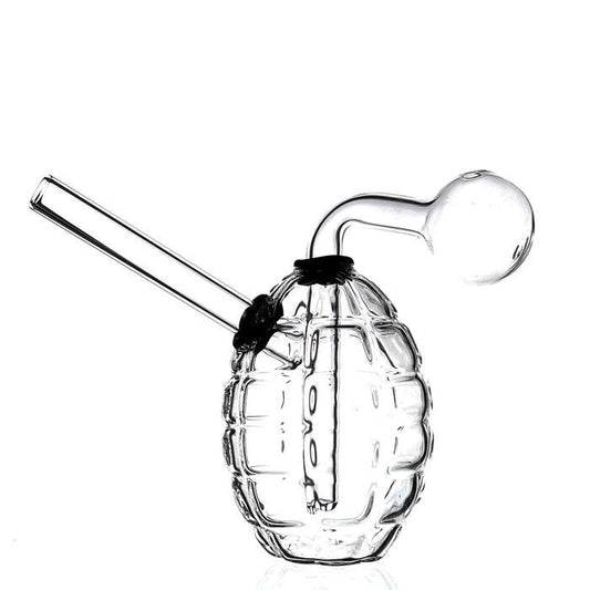 Grenade Glass Bubbler Water Pipe 10cm - Bong Empire