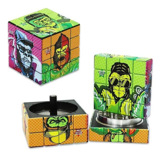 Gorilla Rolling Stars Rubik’s Cube 4 Layers Grinder 60mm - Bong Empire