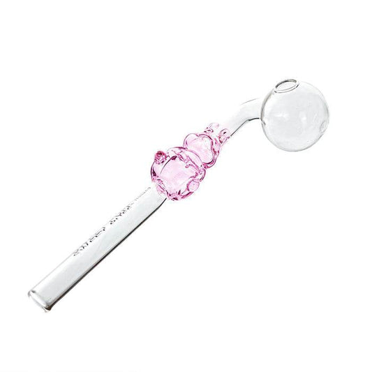 Bunny Sweet Puff Glass Pipe 14cm Pink - Bong Empire