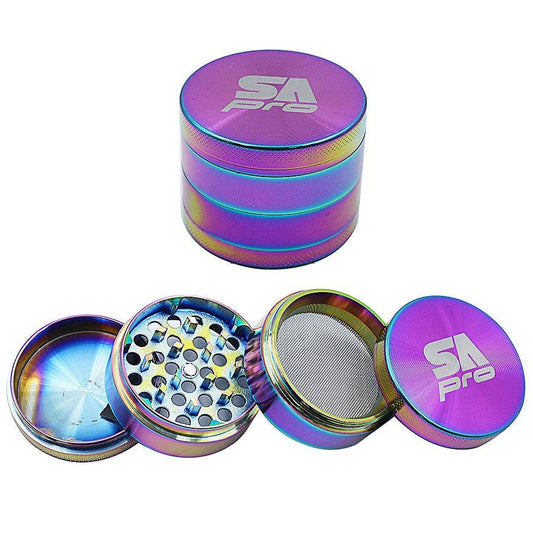 Stone Age Pro 4 Layer Laser Cut Metal Grinder - Bong Empire
