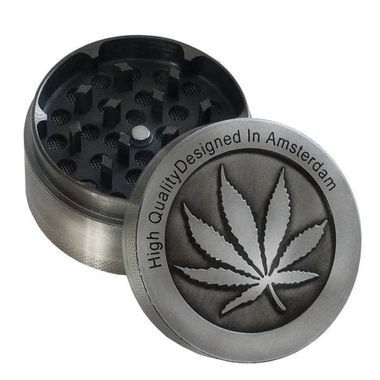 Amsterdam Zinc Alloy 3 Layers Grinder 40mm - Bong Empire
