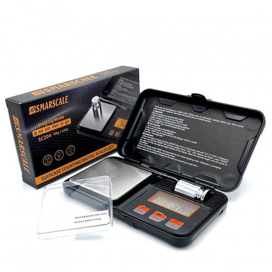 SMARSCALE Suitcase Counting Digital Scales Set 0.01g-200g - Bong Empire