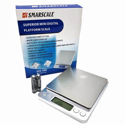 SMARSCALE Superior Platform Digital Scales 0.01-500g - Bong Empire