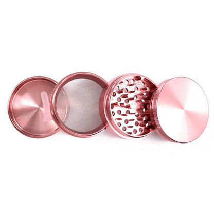 Light Pink 4 Layers Aluminium Alloy Grinder 40mm - Bong Empire
