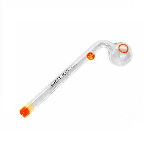 Sweet Puff Glass Pipe 14cm Amber - Bong Empire