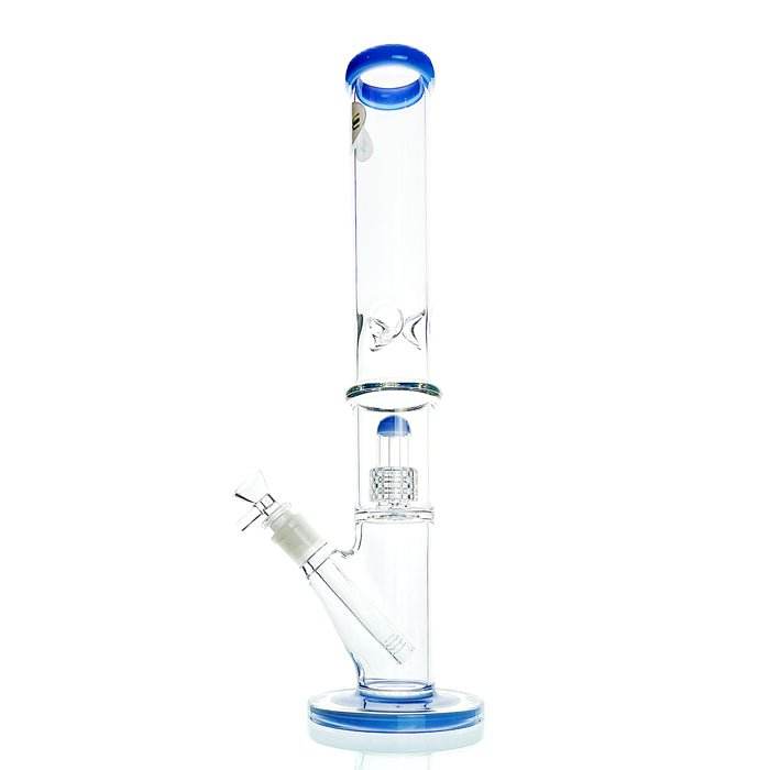 WEGE Ice Catcher Straight Tube Percolator Glass Bong 41cm Lavender - Bong Empire