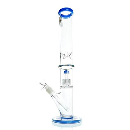 WEGE Ice Catcher Straight Tube Percolator Glass Bong 41cm Lavender - Bong Empire