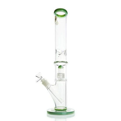 WEGE Ice Catcher Straight Tube Percolator Glass Bong 41cm Jade - Bong Empire