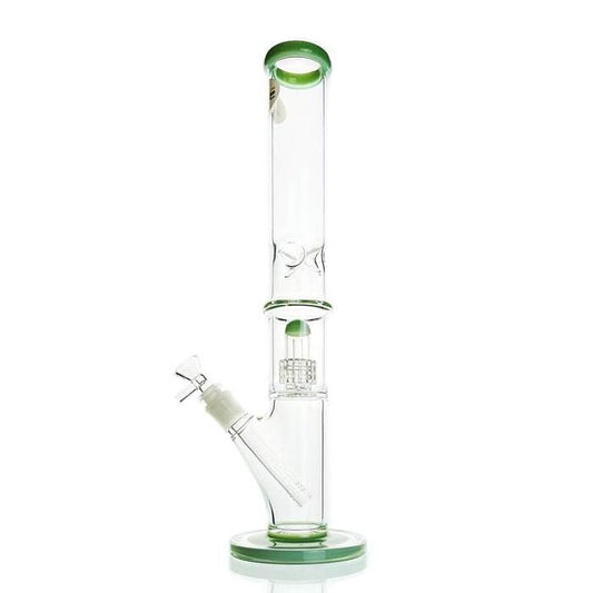 WEGE Ice Catcher Straight Tube Percolator Glass Bong 41cm Jade - Bong Empire