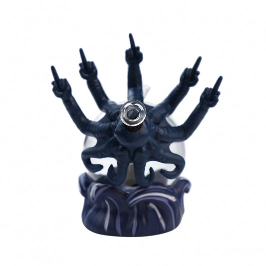 Evil Octopus 3D Silicone Glass Water Pipe – 19cm Durable Artistic Design