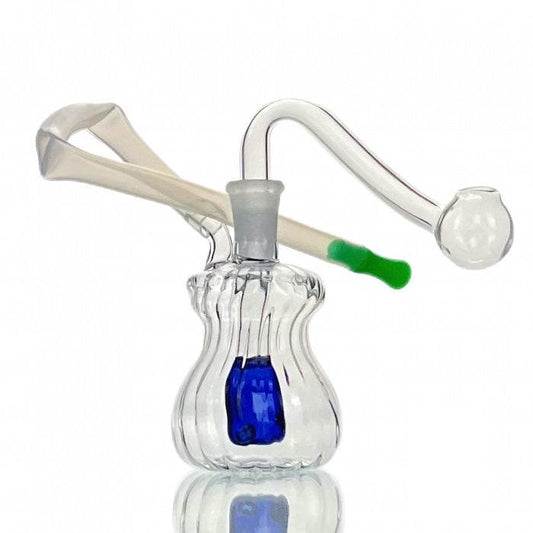 Mini Glass Bubbler Water Pipe 7.5cm - Bong Empire