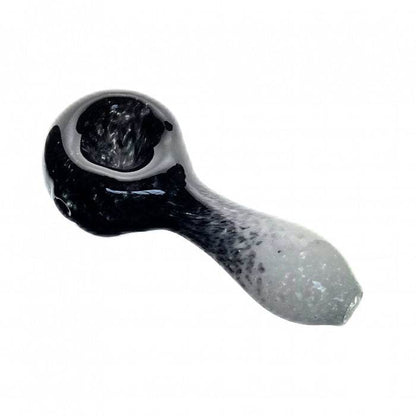 Frit Glass Dry Spoon Pipe 10cm Black - Bong Empire
