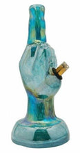 Load image into Gallery viewer, 3G Metallic Middle Finger Glass Bong 25cm - Best Bongs And More
