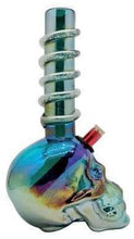 Load image into Gallery viewer, 3G Skull Swirl Glass Bong 25cm (Choose Colour) - Best Bongs And More

