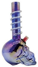 Load image into Gallery viewer, 3G Skull Swirl Glass Bong 25cm (Choose Colour) - Best Bongs And More
