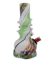 Load image into Gallery viewer, 3G White And Rainbow Swirl Glass Bong 20cm - Best Bongs And More
