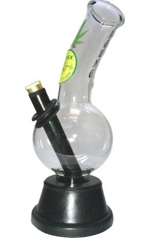 Agung Leaf Glass Bong 21cm - Best Bongs And More