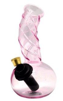 Agung Pink Twister Glass Bong 17cm - Best Bongs And More
