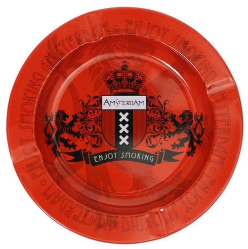 Amsterdam Design Metal Round Ashtray - Best Bongs And More