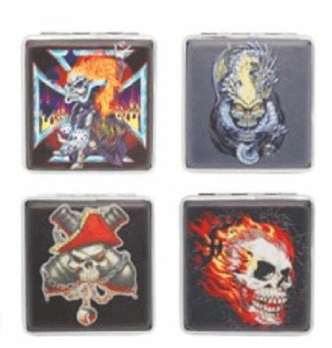 Assorted Skull Designs Cigarette Hard Case Tobacco Storage - Best Bongs And More