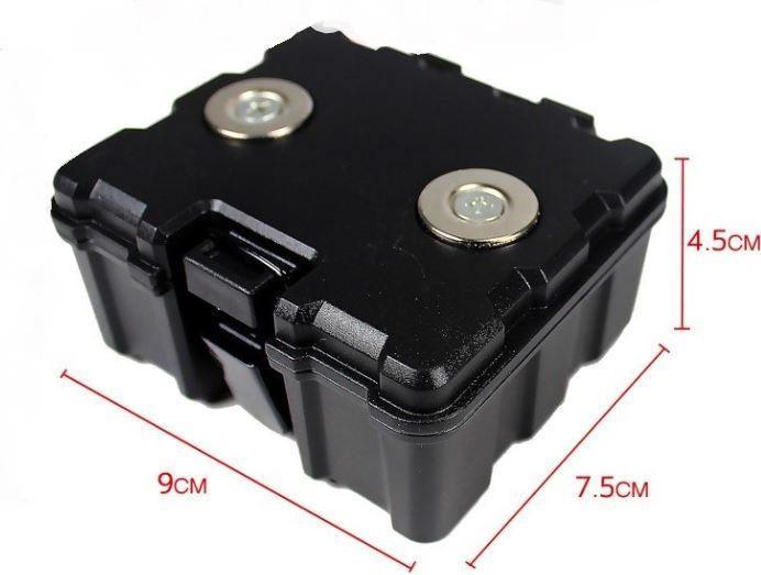 Black Magnetic Storage Box Hidden Safe Stash Compartment - Best Bongs And More