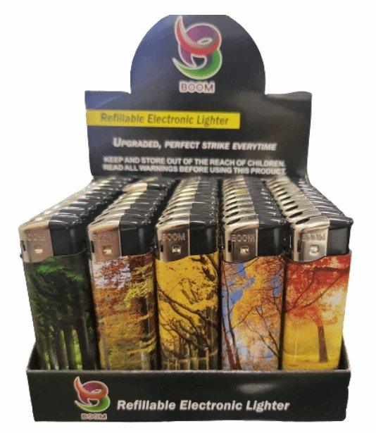Boom Scenic Refillable Lighters 5 Pack - Best Bongs And More