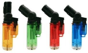Clear Adjustable Head Refillable Jet Lighter - Best Bongs And More