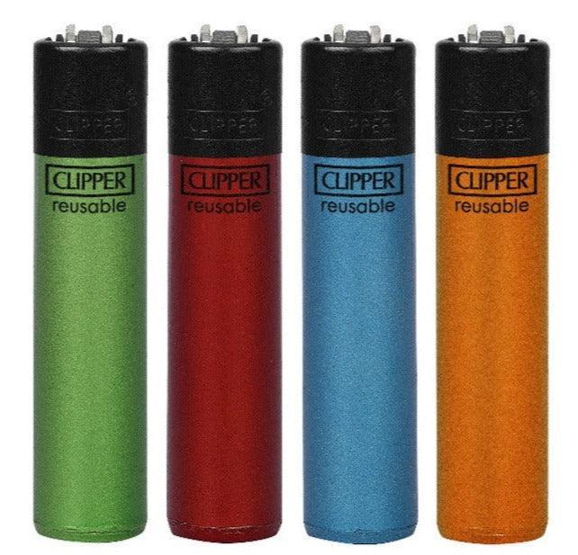 Clipper Large Crystal Refillable Lighters 4 Pack - Best Bongs And More
