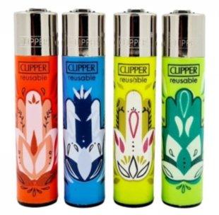 Clipper Large Hamsa Amulet Refillable Lighters 4 Pack - Best Bongs And More