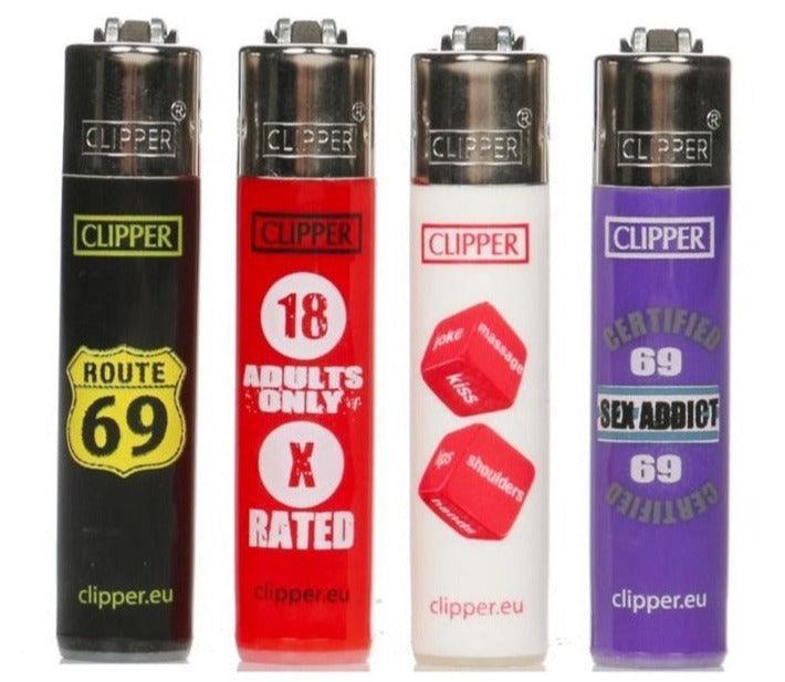 Clipper Small Adult Refillable Lighters 4 Pack - Best Bongs And More