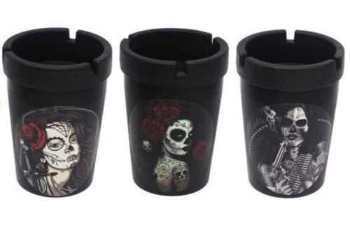 Day Of The Dead Designs Butt Bucket Ashtrays - Best Bongs And More