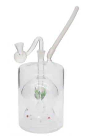 Flower Bubbler Glass Pipe 14cm - Best Bongs And More