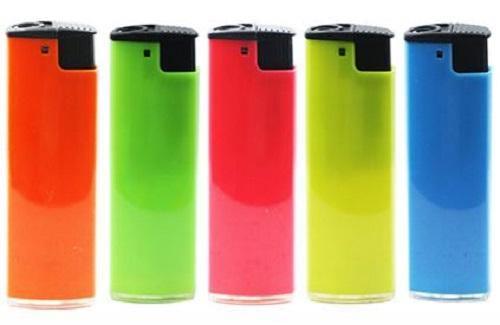 Fluro Coloured Windproof Refillable Lighters 5 Pack - Best Bongs And More