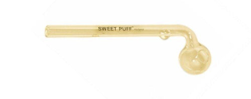 Gold Sweet Puff Glass Pipe With Balancer Stand 14cm - Best Bongs And More