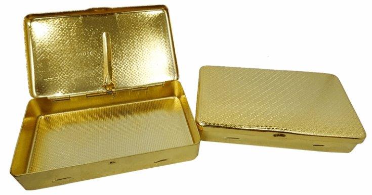 Golden Cigarette Hard Case Tobacco Storage - Best Bongs And More