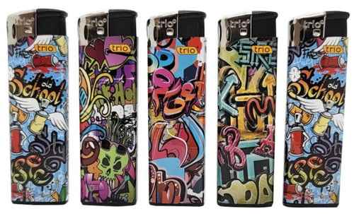 Graffiti Design Lighters 5 Pack - Best Bongs And More