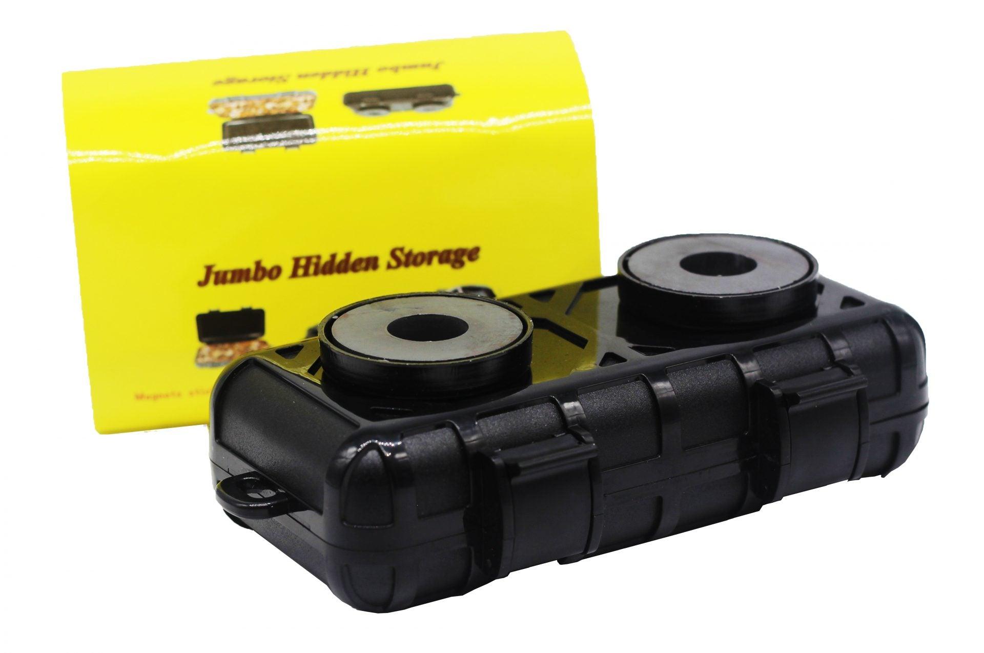 Jumbo Black Magnetic Storage Box Hidden Safe Stash Compartment - Best Bongs And More